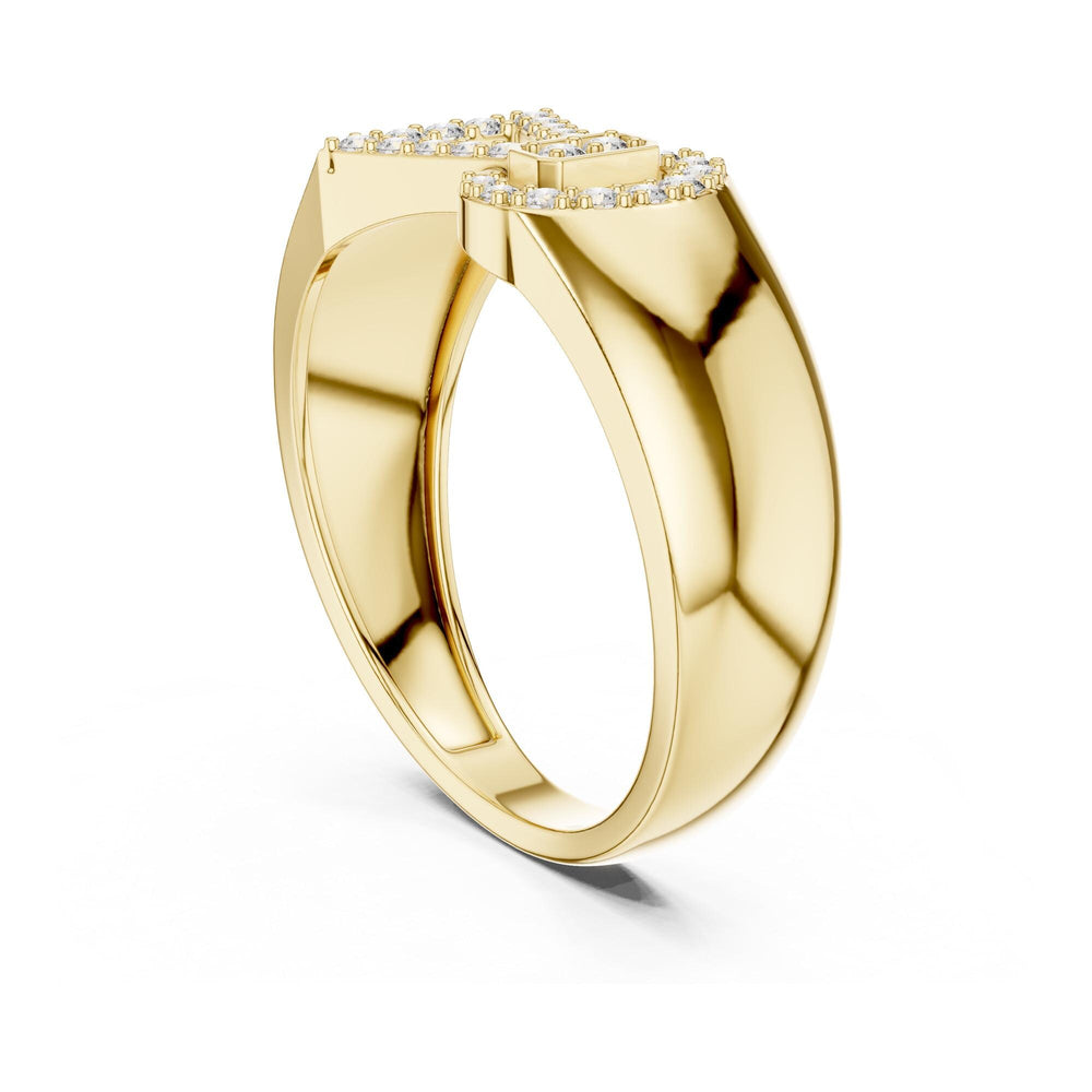 Round Cut Lab Grown Diamond Cluster Ring, 0.25ct Total, Solid Gold