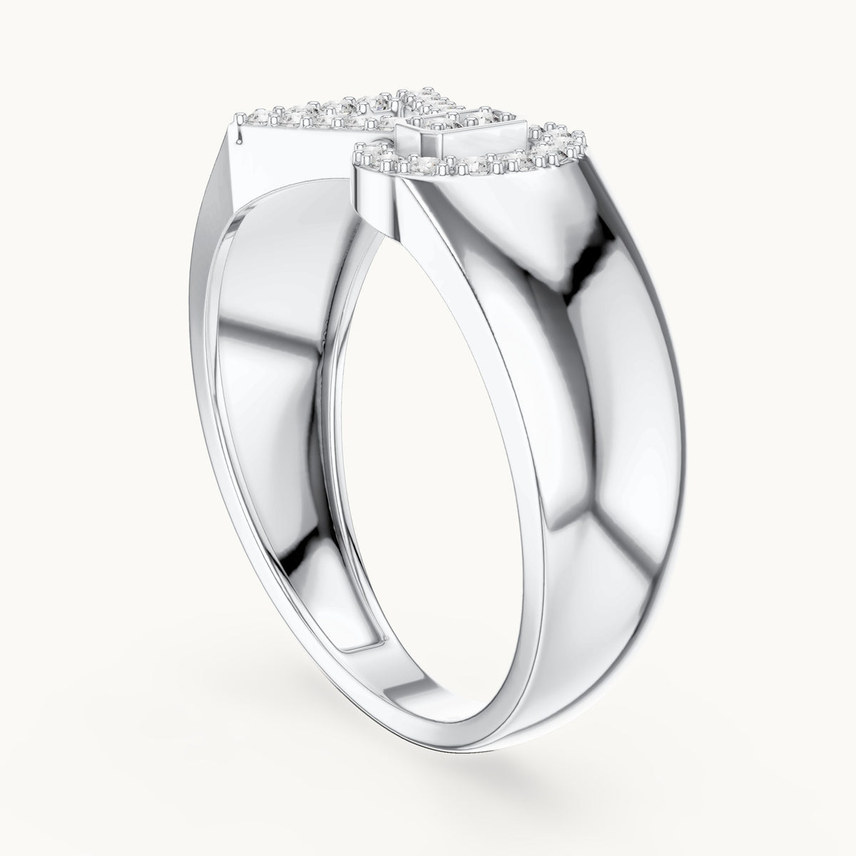 Round Cut Lab Grown Diamond Cluster Ring, 0.25ct Total, Solid Gold