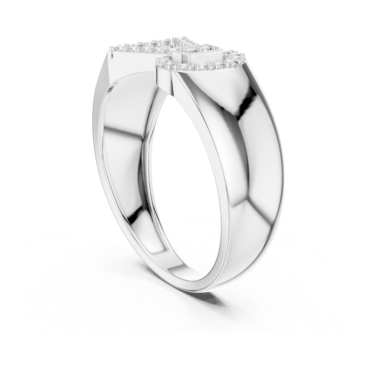 Round Cut Lab Grown Diamond Cluster Ring, 0.25ct Total, Solid Gold