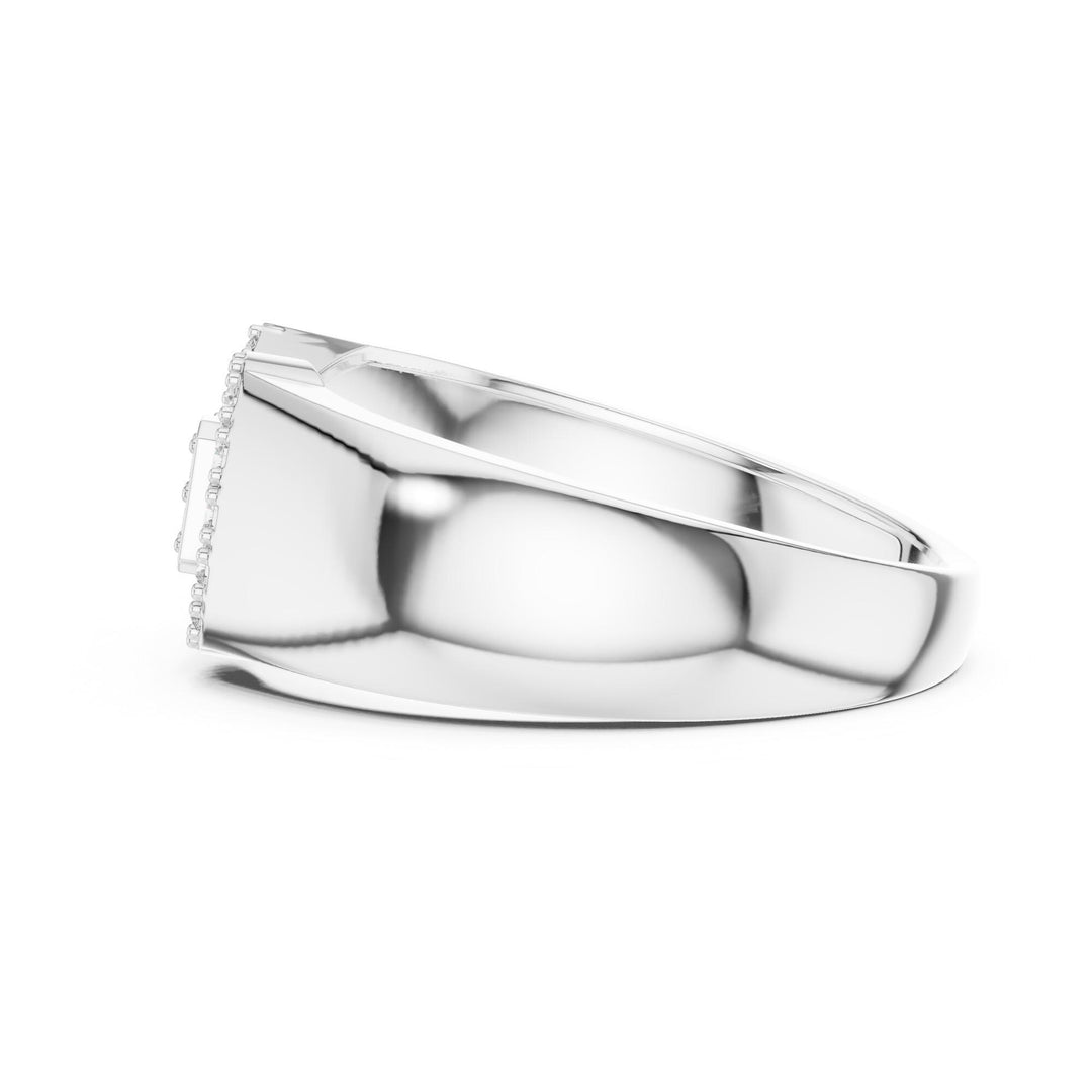 Round Cut Lab Grown Diamond Cluster Ring, 0.25ct Total, Solid Gold