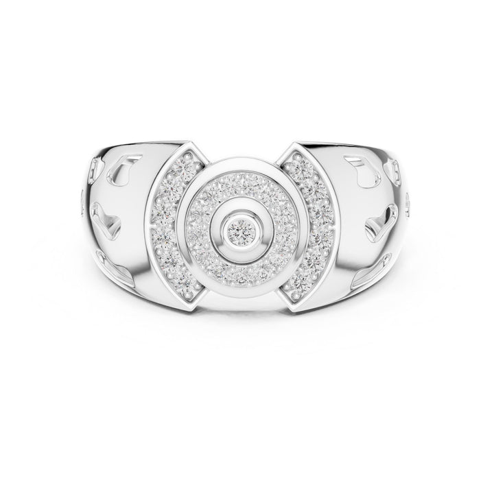Round Cut Lab Grown Diamond Cluster Ring, 0.33ct Total, Solid Gold