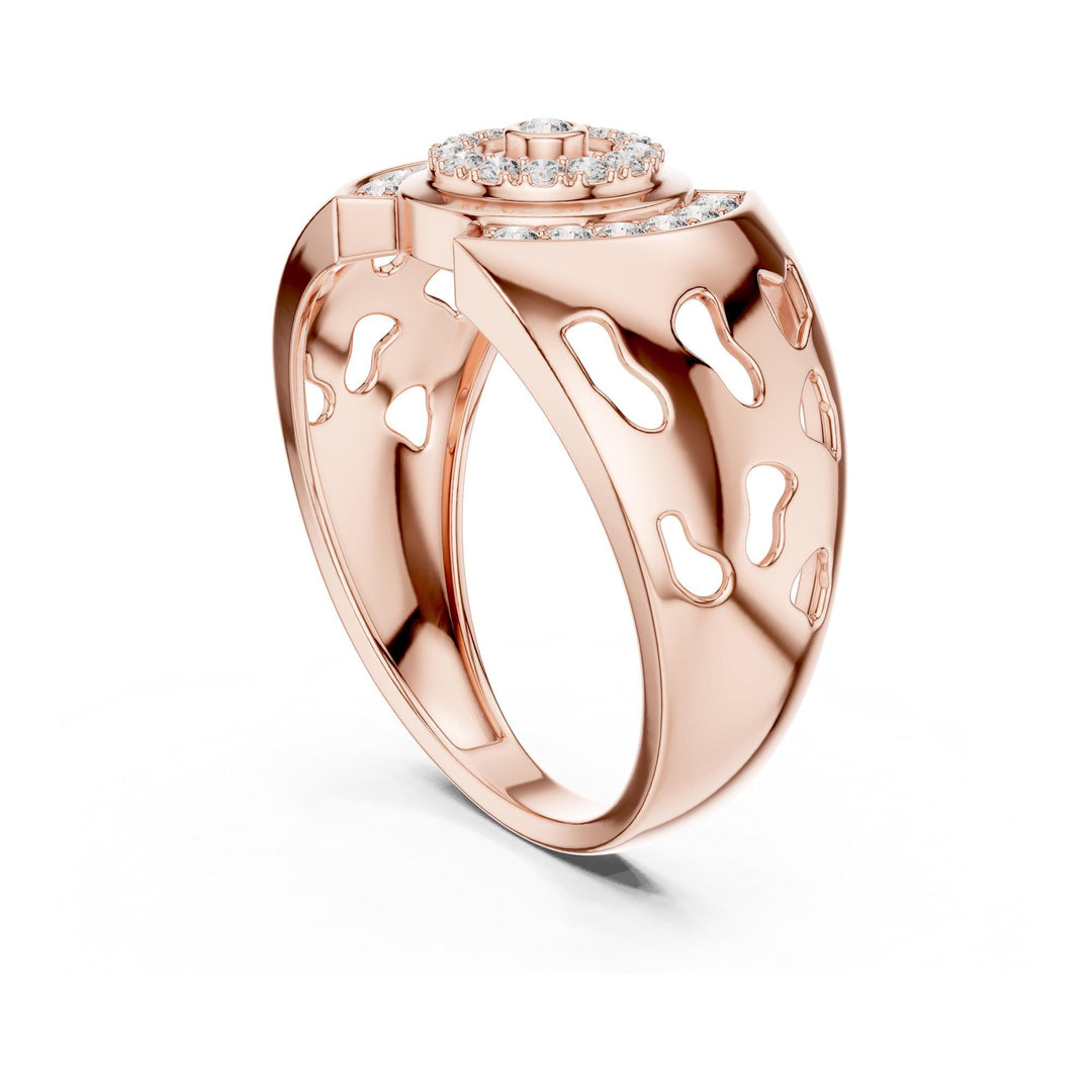 Round Cut Lab Grown Diamond Cluster Ring, 0.33ct Total, Solid Gold
