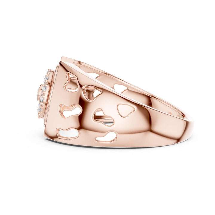 Round Cut Lab Grown Diamond Cluster Ring, 0.33ct Total, Solid Gold