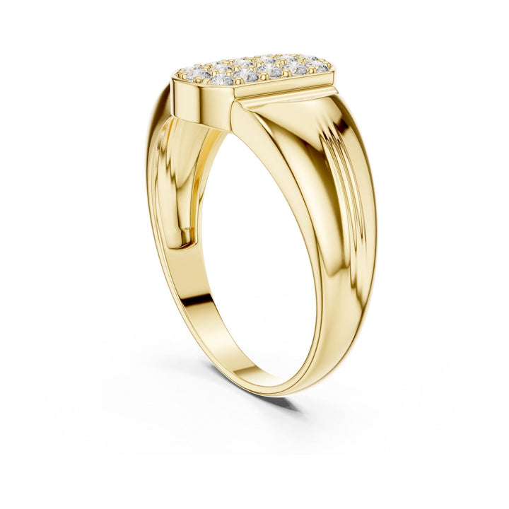 Round Cut Lab Grown Diamond Cluster Ring, 0.30ct Total, Solid Gold