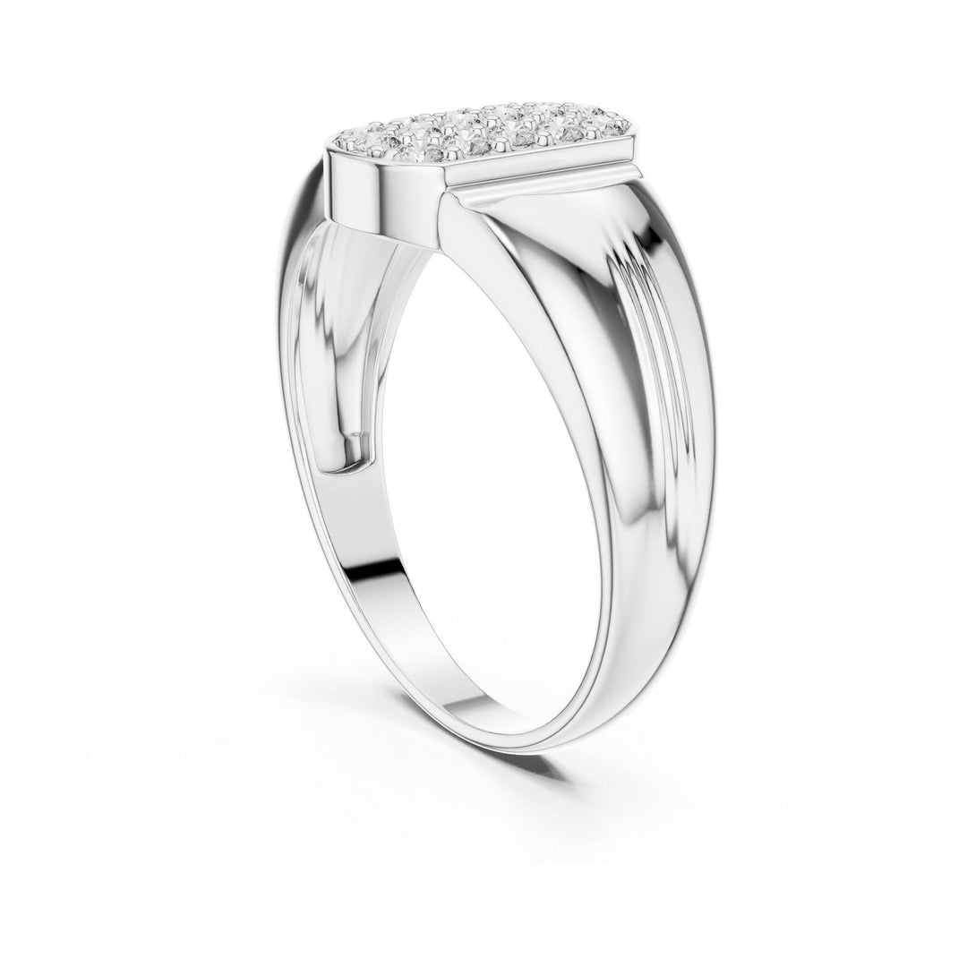 Round Cut Lab Grown Diamond Cluster Ring, 0.30ct Total, Solid Gold
