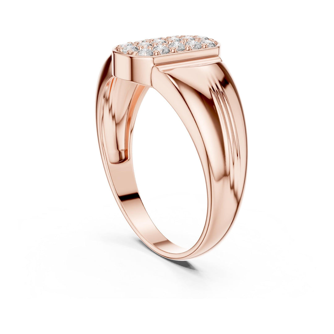 Round Cut Lab Grown Diamond Cluster Ring, 0.30ct Total, Solid Gold