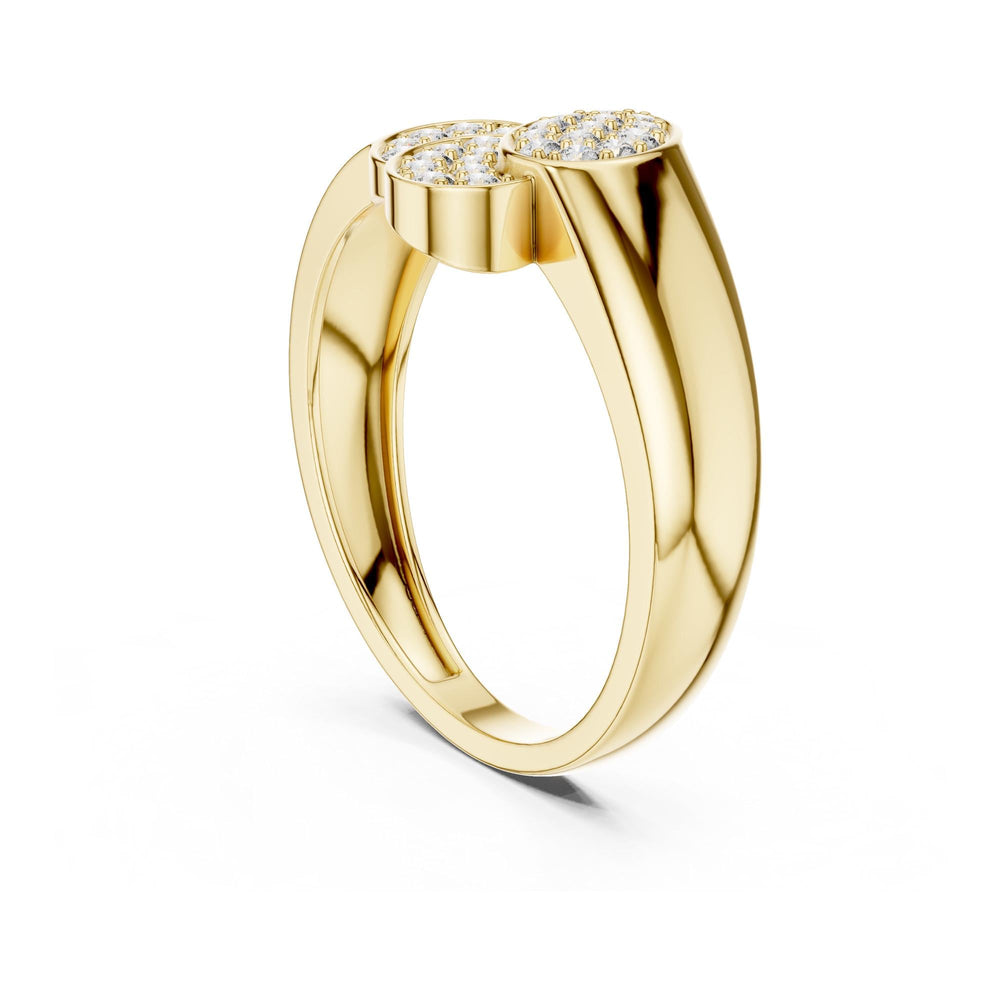 Round Cut Lab Grown Diamond Cluster Ring, 0.34ct Total, Solid Gold