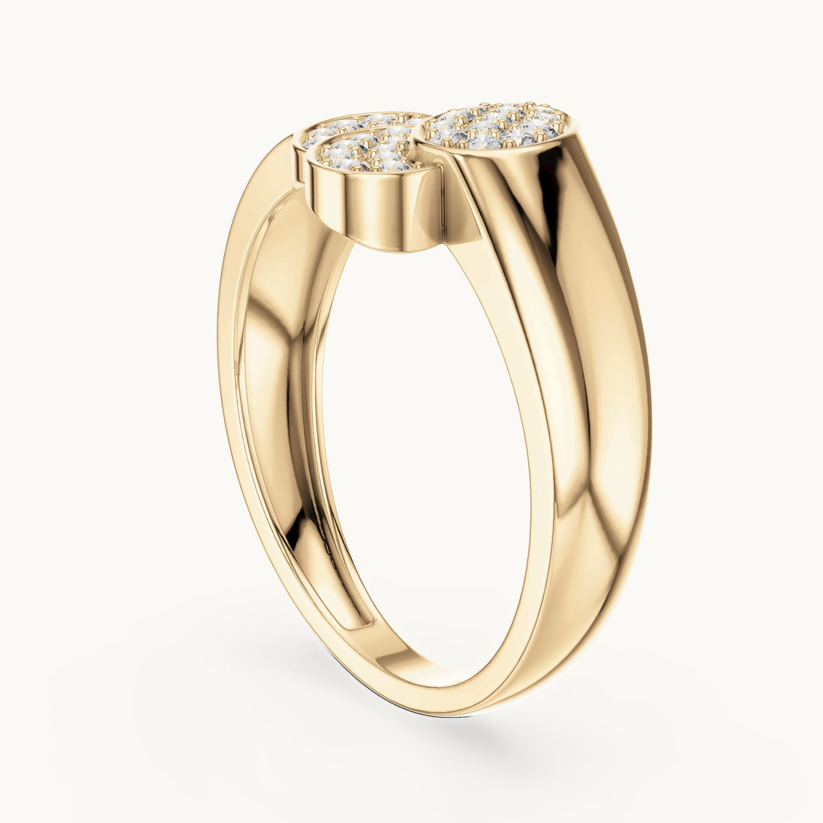 Round Cut Lab Grown Diamond Cluster Ring, 0.34ct Total, Solid Gold
