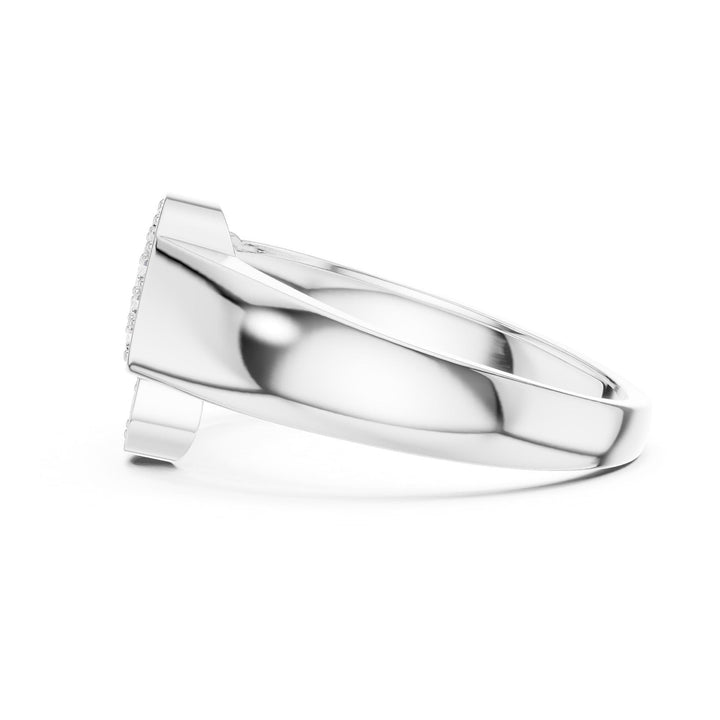 Round Cut Lab Grown Diamond Cluster Ring, 0.34ct Total, Solid Gold