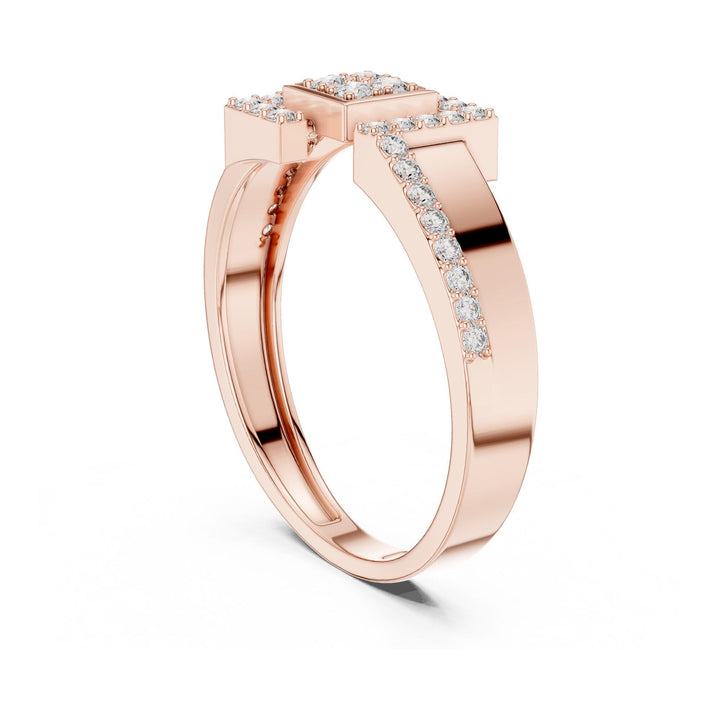 Round Cut Lab Grown Diamond Half Eternity Band, 0.33ct Total, Solid Gold