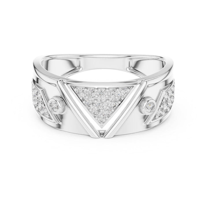 Round Cut Lab Grown Diamond Half Eternity Band, 0.40ct Total, Solid Gold