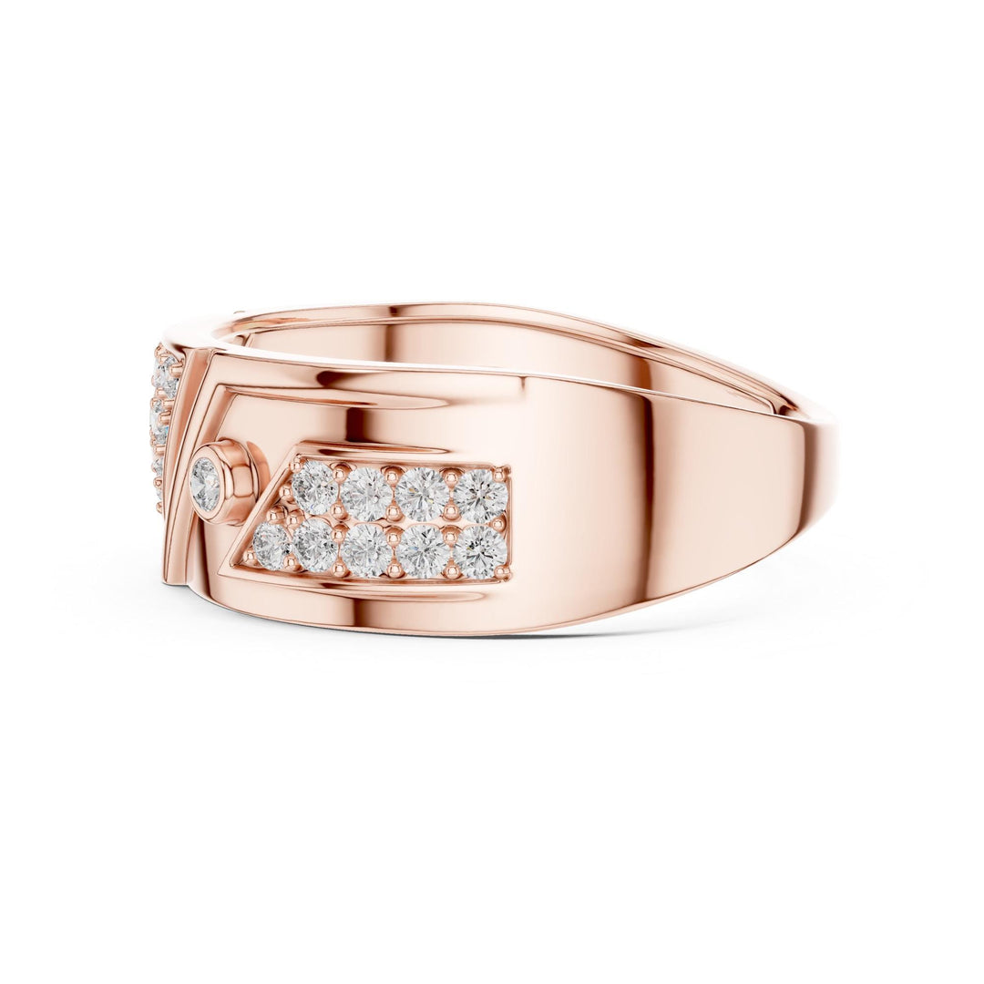 Round Cut Lab Grown Diamond Half Eternity Band, 0.40ct Total, Solid Gold