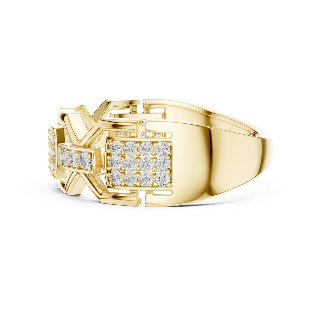 Round Cut Lab Grown Diamond Half Eternity Band, 0.46ct Total, Solid Gold