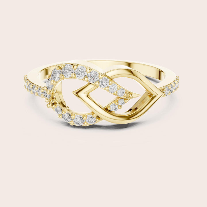 Round Cut Lab Grown Diamond Half Eternity Band, 0.25ct Total, Solid Gold