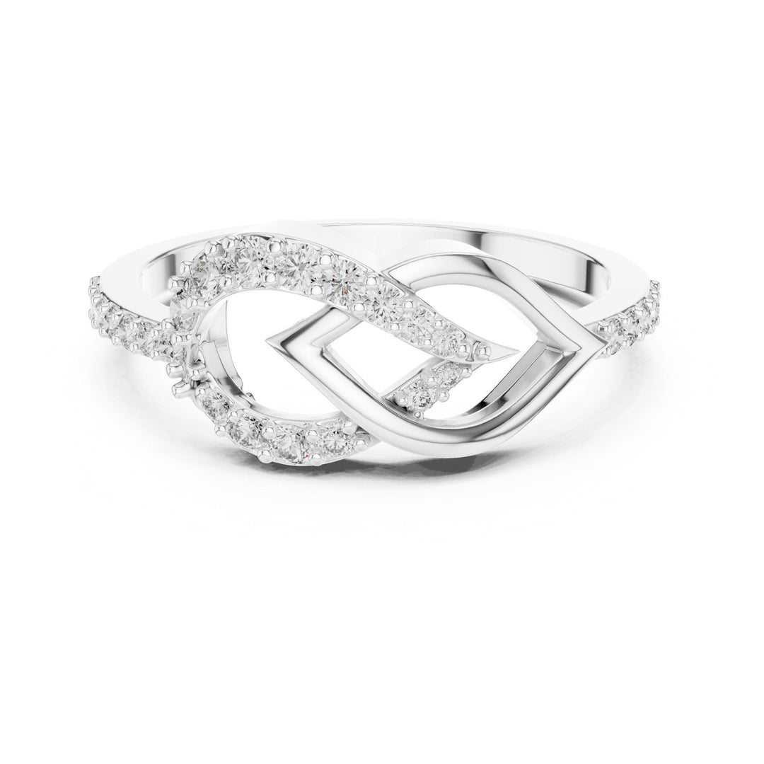 Round Cut Lab Grown Diamond Half Eternity Band, 0.25ct Total, Solid Gold