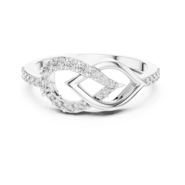 Round Cut Lab Grown Diamond Half Eternity Band, 0.25ct Total, Solid Gold