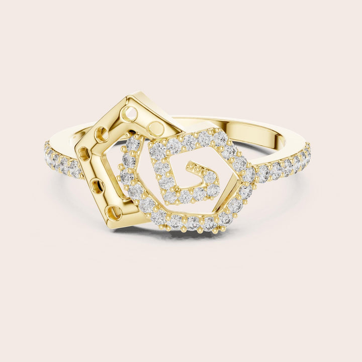 Round Cut Lab Grown Diamond Half Eternity Band, 0.26ct Total, Solid Gold
