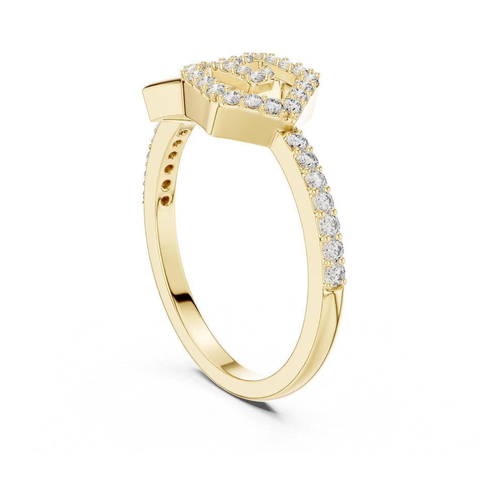 Round Cut Lab Grown Diamond Half Eternity Band, 0.26ct Total, Solid Gold