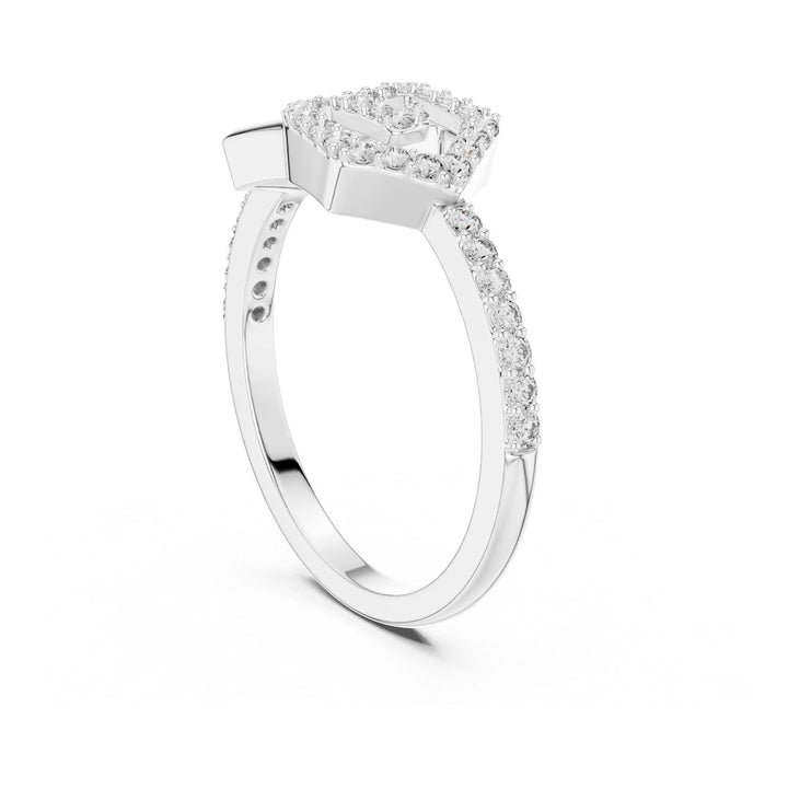 Round Cut Lab Grown Diamond Half Eternity Band, 0.26ct Total, Solid Gold