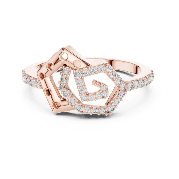 Round Cut Lab Grown Diamond Half Eternity Band, 0.26ct Total, Solid Gold