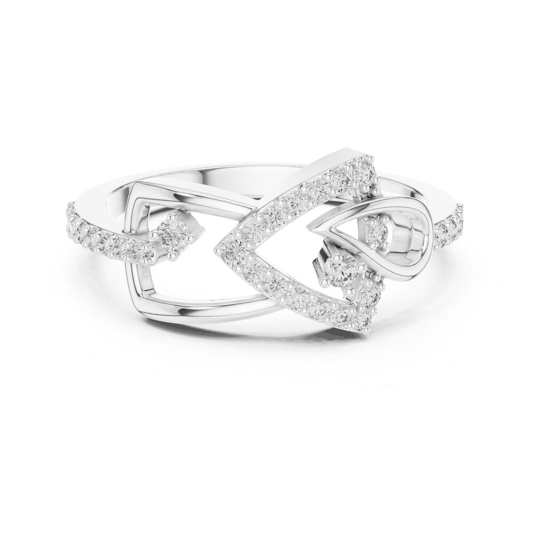 Round Cut Lab Grown Diamond Half Eternity Band, 0.24ct Total, Solid Gold