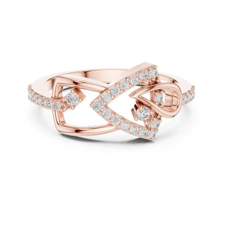 Round Cut Lab Grown Diamond Half Eternity Band, 0.24ct Total, Solid Gold