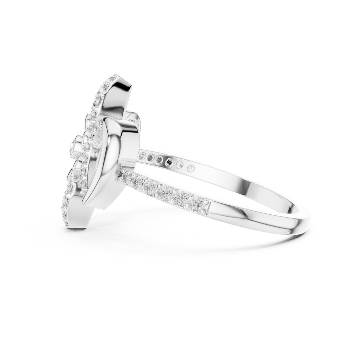 Round Cut Lab Grown Diamond Half Eternity Band, 0.26ct Total, Solid Gold