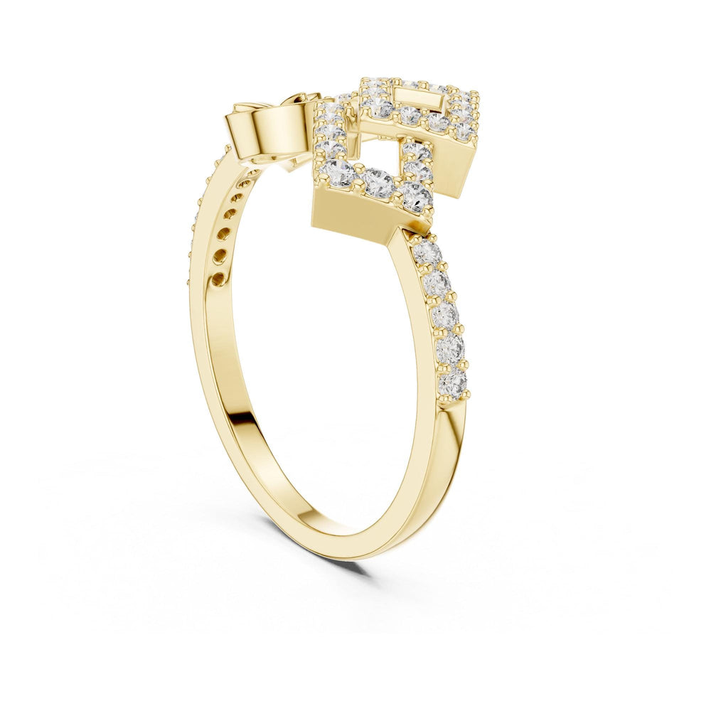 Round Cut Lab Grown Diamond Half Eternity Band, 0.33ct Total, Solid Gold