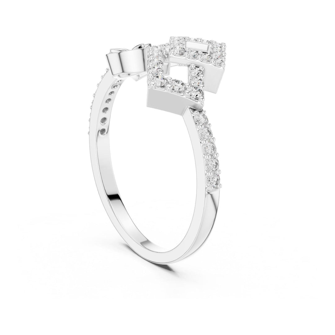 Round Cut Lab Grown Diamond Half Eternity Band, 0.33ct Total, Solid Gold