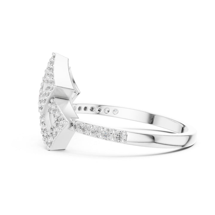 Round Cut Lab Grown Diamond Half Eternity Band, 0.33ct Total, Solid Gold