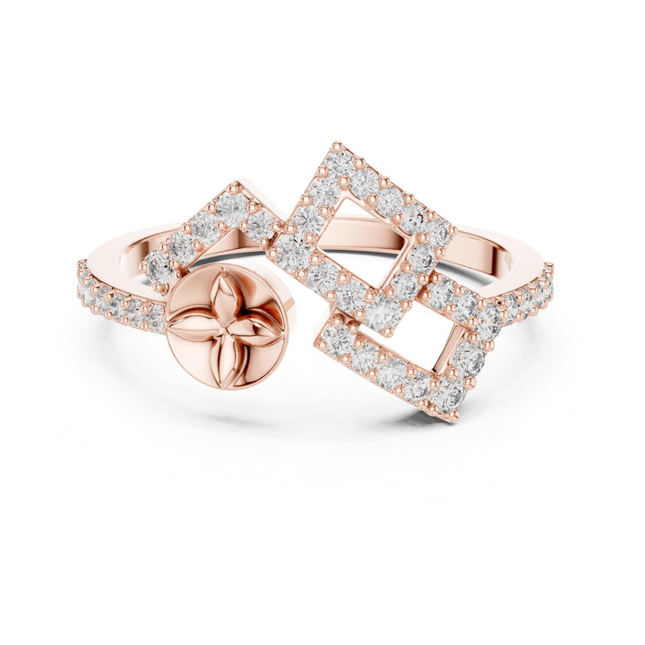 Round Cut Lab Grown Diamond Half Eternity Band, 0.33ct Total, Solid Gold