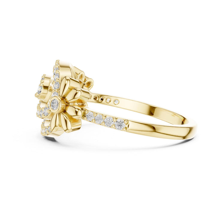Round Cut Lab Grown Diamond Half Eternity Band, 0.34ct Total, Solid Gold
