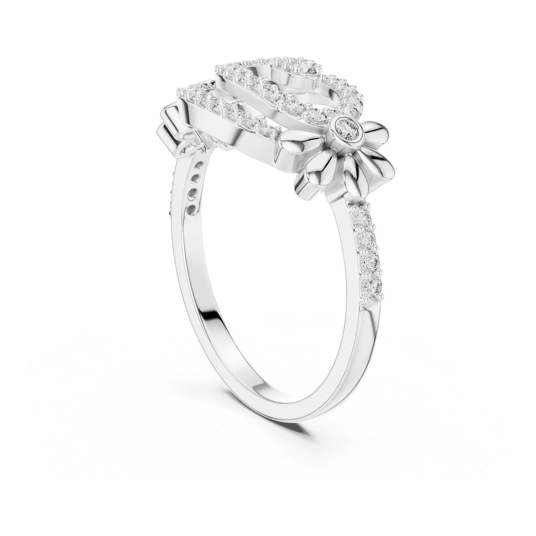 Round Cut Lab Grown Diamond Half Eternity Band, 0.34ct Total, Solid Gold