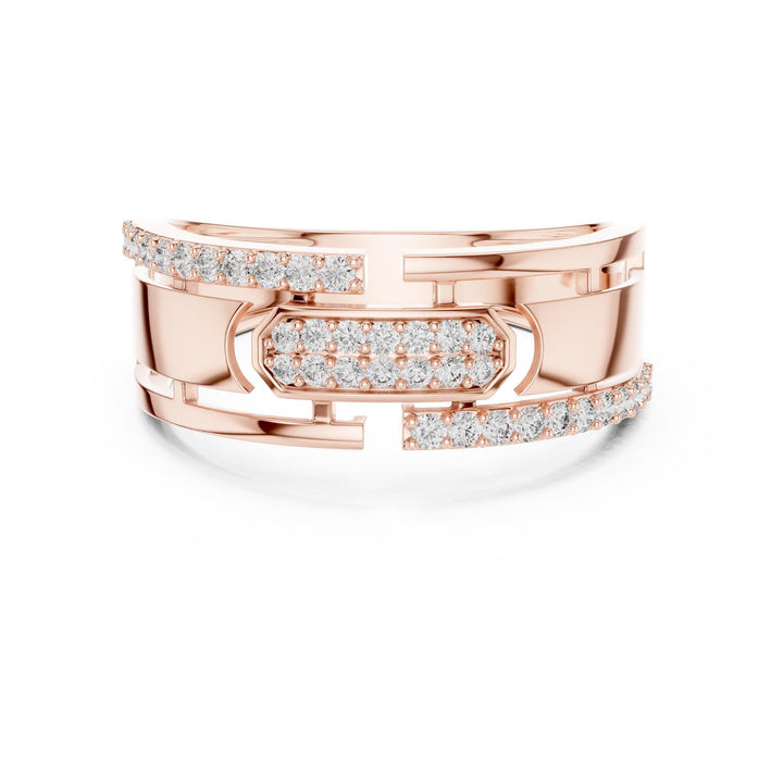 Round Cut Lab Grown Diamond Half Eternity Band, 0.32ct Total, Solid Gold