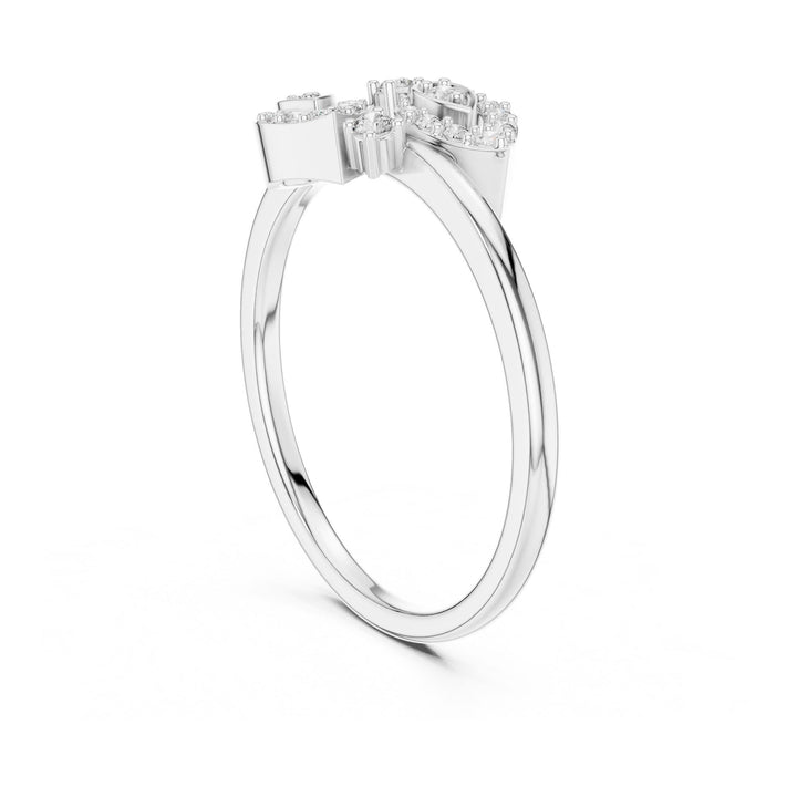 Round Cut Lab Grown Diamond Cluster Ring, 0.14ct Total, Solid Gold