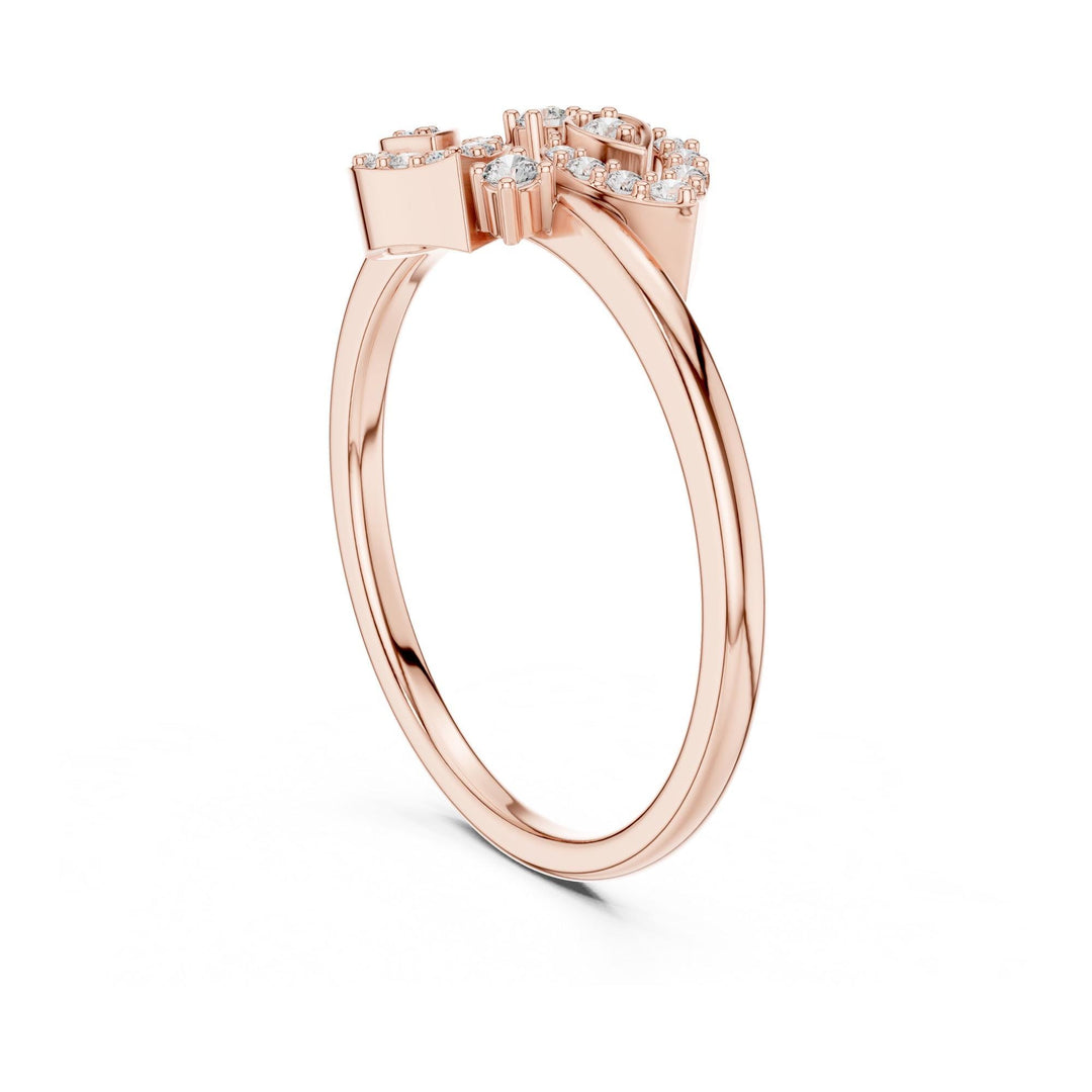 Round Cut Lab Grown Diamond Cluster Ring, 0.14ct Total, Solid Gold