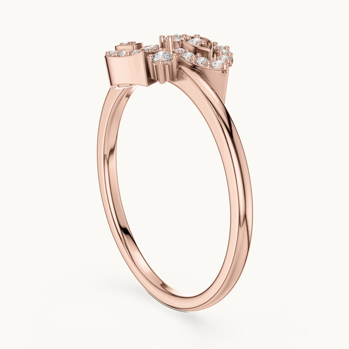 Round Cut Lab Grown Diamond Cluster Ring, 0.14ct Total, Solid Gold