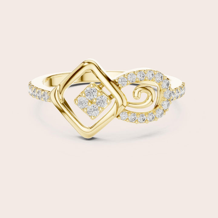 Round Cut Lab Grown Diamond Half Eternity Band, 0.24ct Total, Solid Gold