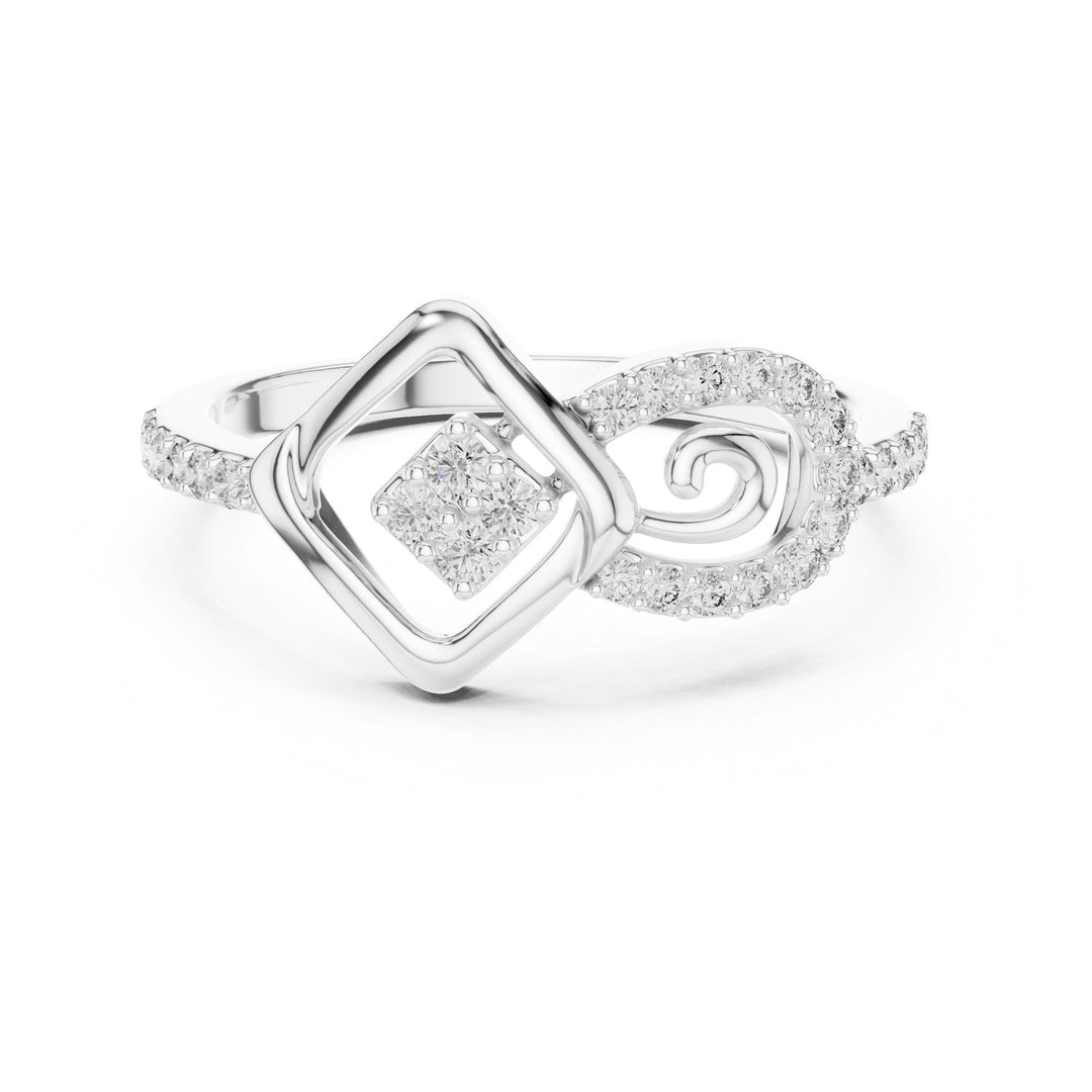 Round Cut Lab Grown Diamond Half Eternity Band, 0.24ct Total, Solid Gold