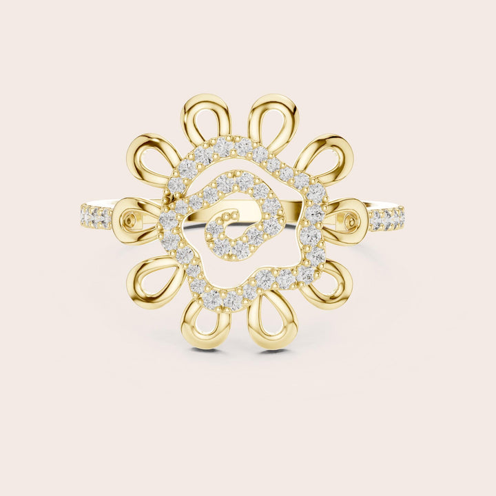 Round Cut Lab Grown Diamond Half Eternity Band, 0.26ct Total, Solid Gold