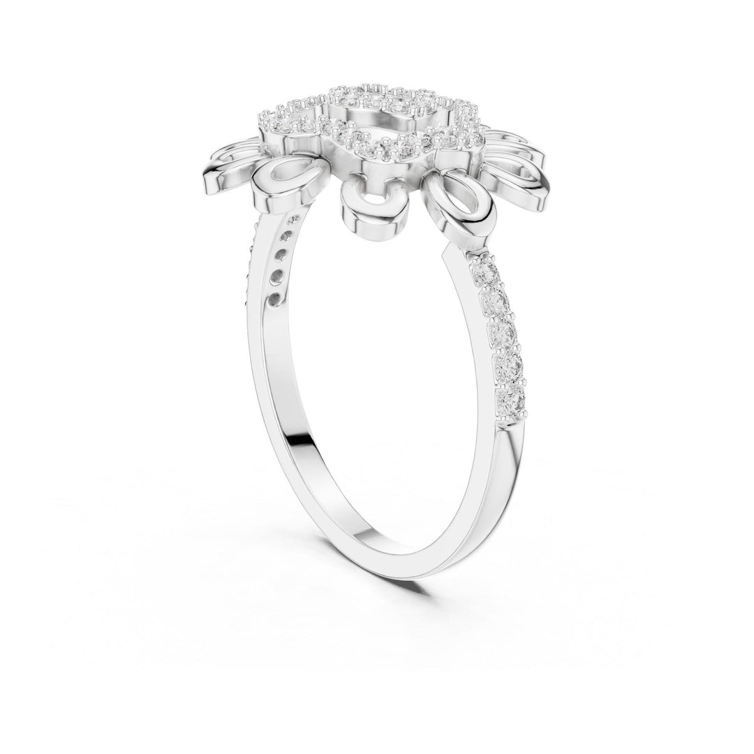 Round Cut Lab Grown Diamond Half Eternity Band, 0.26ct Total, Solid Gold