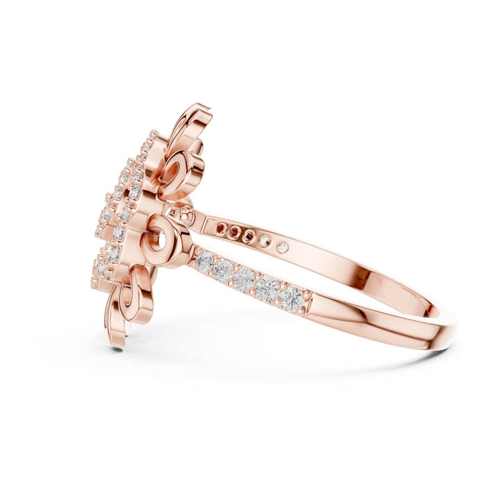 Round Cut Lab Grown Diamond Half Eternity Band, 0.26ct Total, Solid Gold