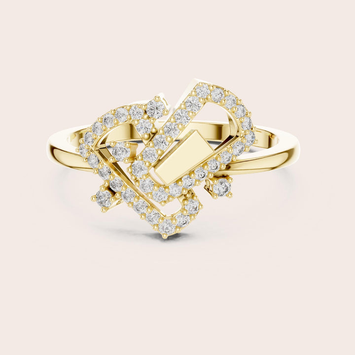 Round Cut Lab Grown Diamond Cluster Ring, 0.24ct Total, Solid Gold