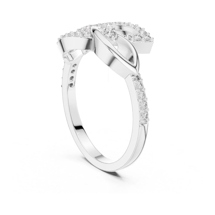 Round Cut Lab Grown Diamond Half Eternity Band, 0.35ct Total, Solid Gold