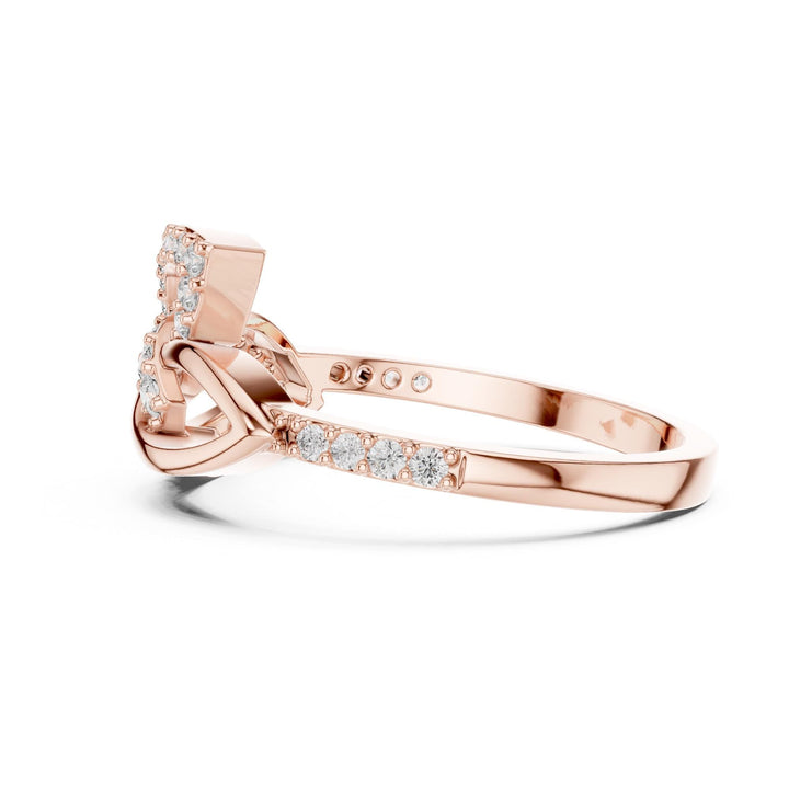 Round Cut Lab Grown Diamond Half Eternity Band, 0.35ct Total, Solid Gold