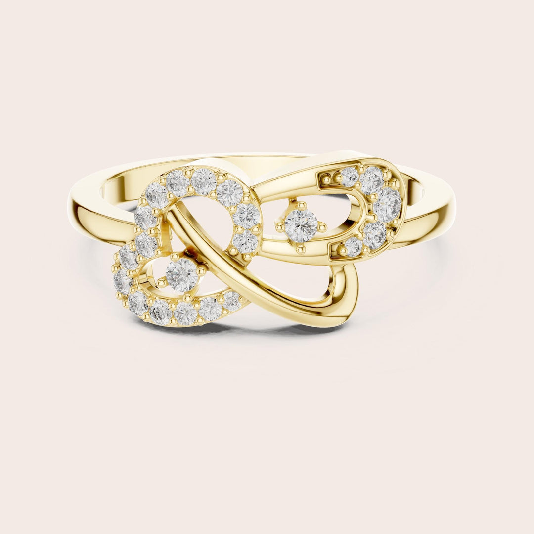 Round Cut Lab Grown Diamond Cluster Ring, 0.19ct Total, Solid Gold