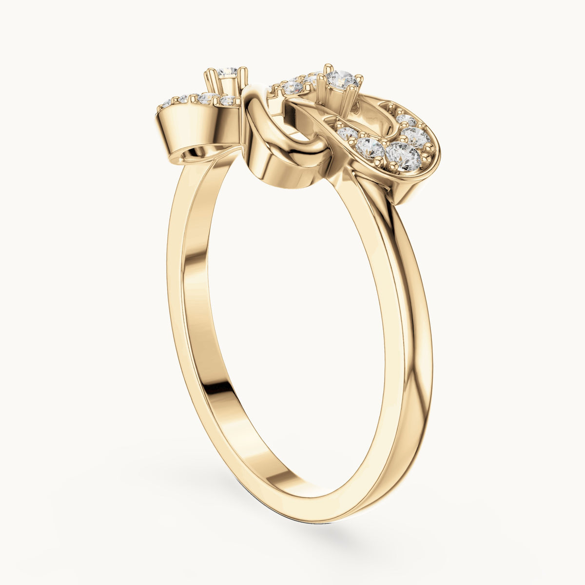 Round Cut Lab Grown Diamond Cluster Ring, 0.19ct Total, Solid Gold