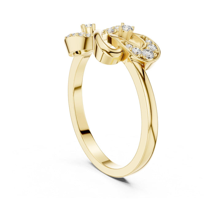 Round Cut Lab Grown Diamond Cluster Ring, 0.19ct Total, Solid Gold