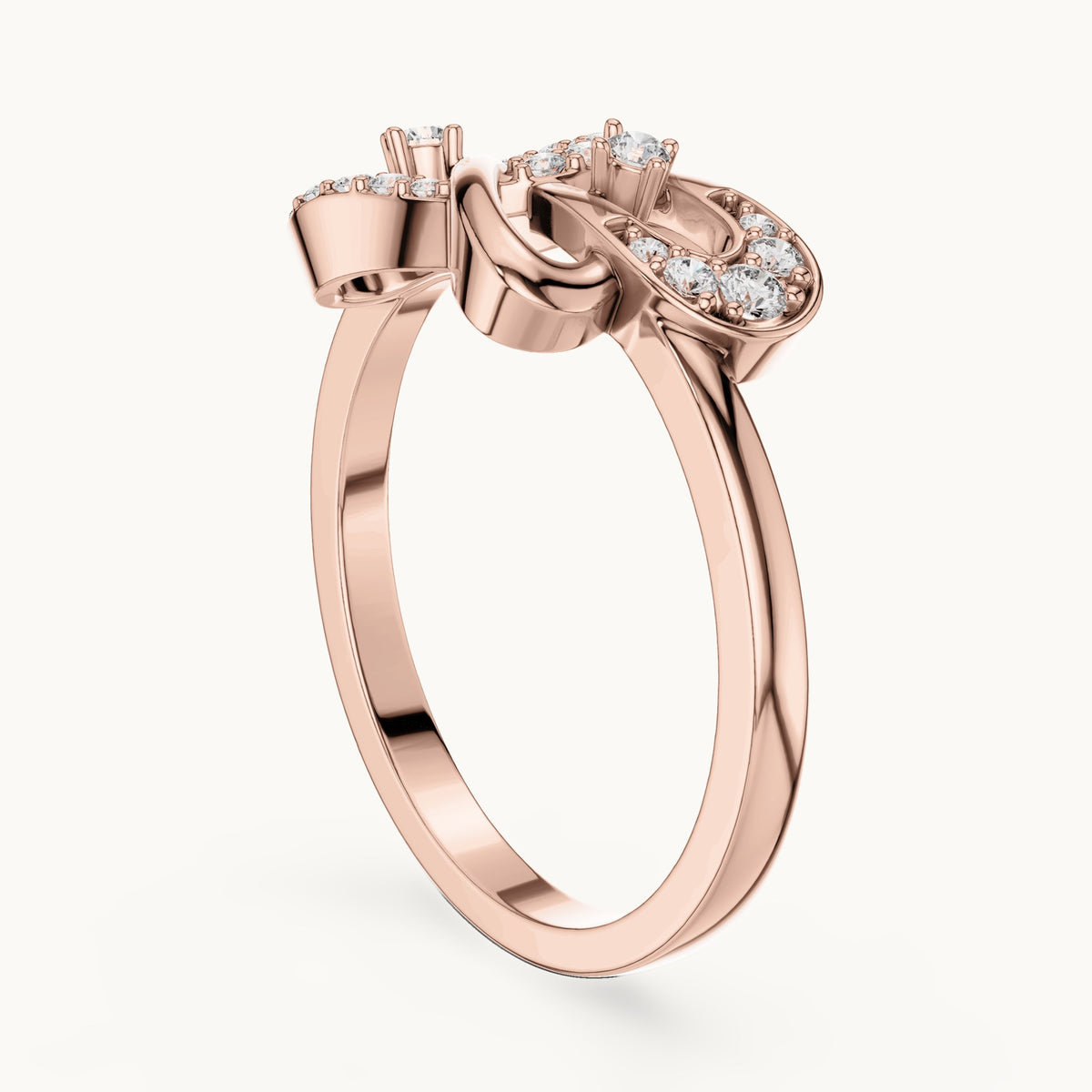Round Cut Lab Grown Diamond Cluster Ring, 0.19ct Total, Solid Gold