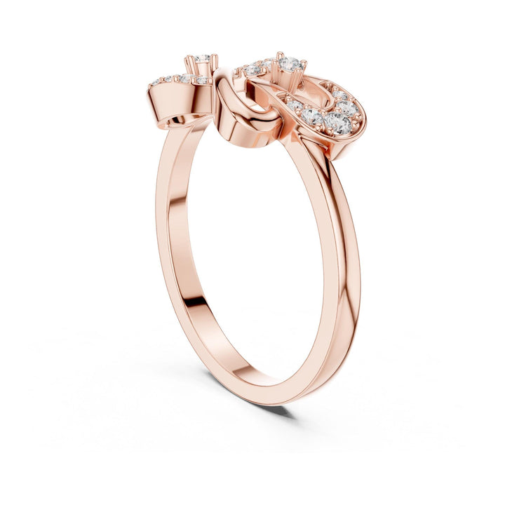Round Cut Lab Grown Diamond Cluster Ring, 0.19ct Total, Solid Gold